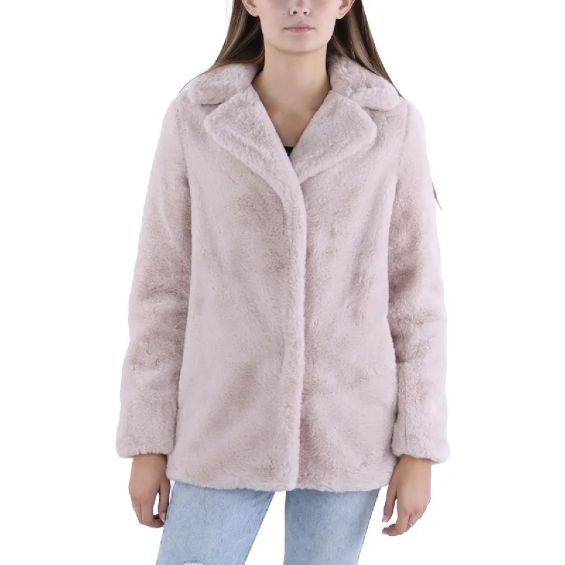Women's reversible down coats with two - tone designs for versatile stylingWomens Faux Fur Long Sleeve Overcoat Women's reversible down coats with two - tone designs for versatile stylingWomens Faux Fur Long Sleeve Overcoat