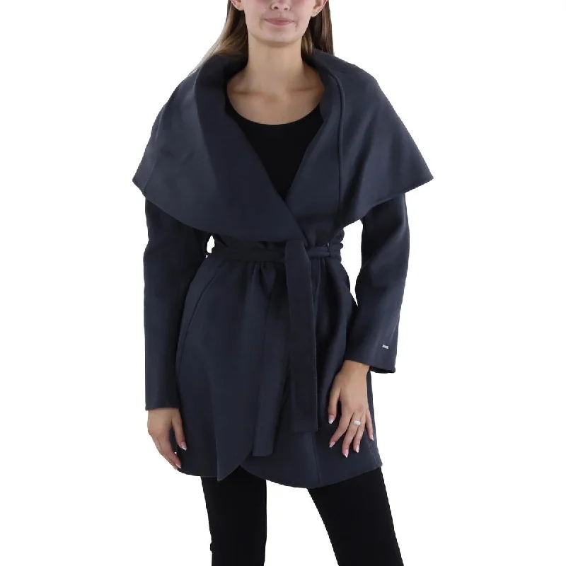 Oversized women's wool coats in a monochromatic look for a trendy outfitWomens Wool Blend Belted Wrap Coat Oversized women's wool coats in a monochromatic look for a trendy outfitWomens Wool Blend Belted Wrap Coat
