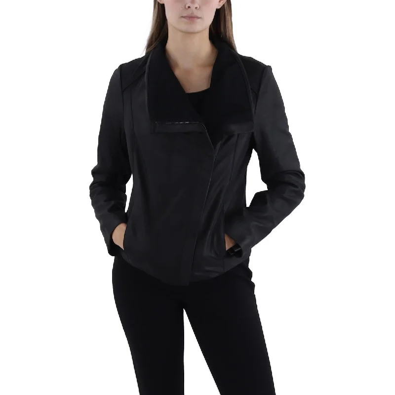 Quilted down women's coats with removable hoods for outdoor activitiesWomens Leather Asymmetric Leather Jacket Quilted down women's coats with removable hoods for outdoor activitiesWomens Leather Asymmetric Leather Jacket