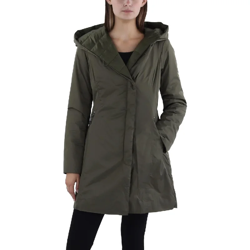 Women's knee - length wool blend coats with a fur collar for added warmthWomens Asymmetric Hooded Active Women's knee - length wool blend coats with a fur collar for added warmthWomens Asymmetric Hooded Active