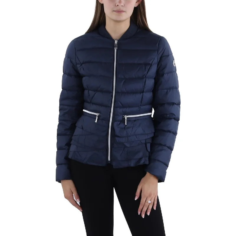 Women's faux fur coats in bright colors for a bold fashion statementWomens Insulated Ruffled Trim Puffer Jacket Women's faux fur coats in bright colors for a bold fashion statementWomens Insulated Ruffled Trim Puffer Jacket