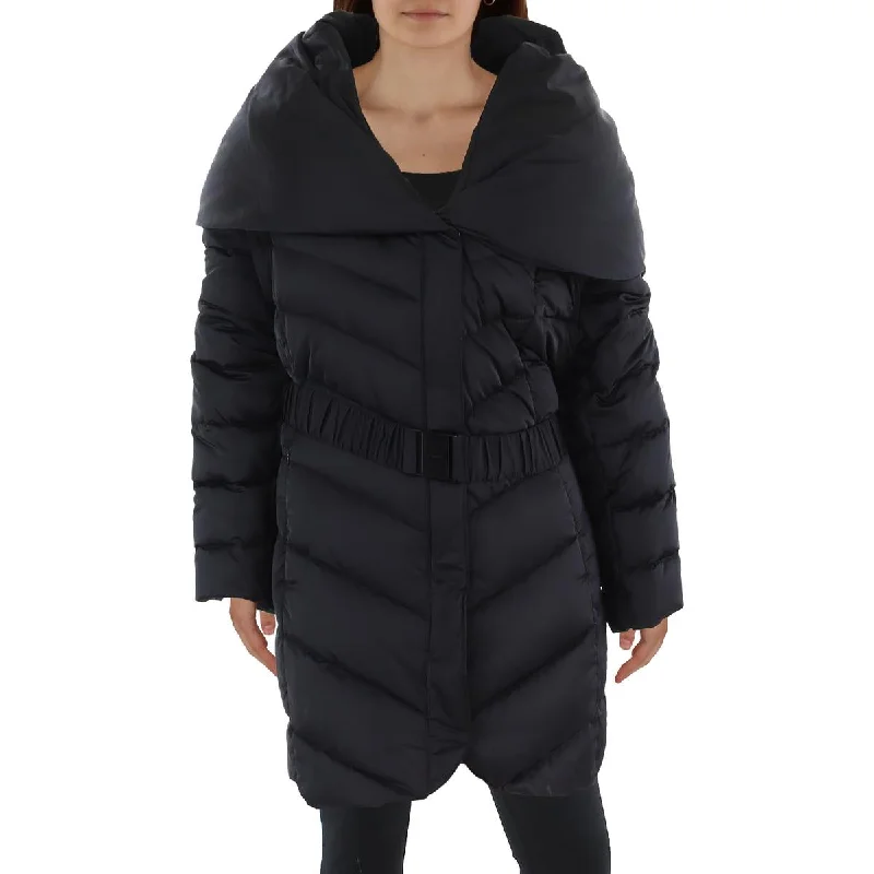Women's pea coats with brass buttons for a nautical - inspired stylePlus Womens Insulated Shawl Collar Quilted Coat Women's pea coats with brass buttons for a nautical - inspired stylePlus Womens Insulated Shawl Collar Quilted Coat