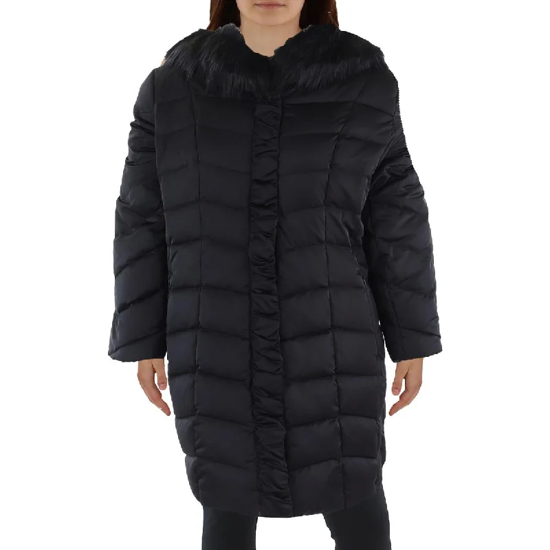 Women's faux fur coats in bright colors for a bold fashion statementPlus Womens Insulated Faux Fur Trim Puffer Jacket Women's faux fur coats in bright colors for a bold fashion statementPlus Womens Insulated Faux Fur Trim Puffer Jacket