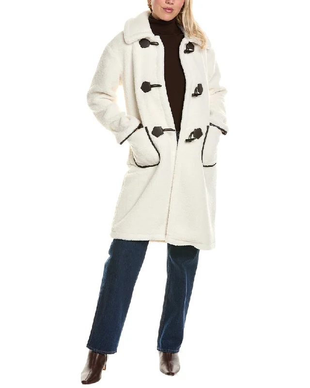 Quilted down women's coats with removable hoods for outdoor activitiesNvlt Berber Toggle Coat Quilted down women's coats with removable hoods for outdoor activitiesNvlt Berber Toggle Coat