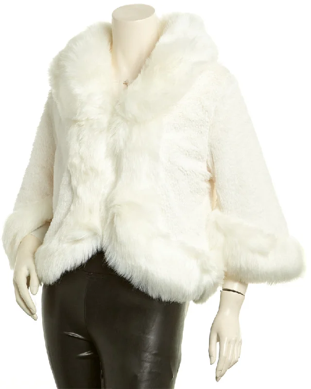 Women's reversible down coats with two - tone designs for versatile stylingLa Fiorentina White Capelette