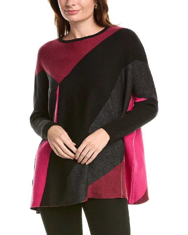 Women's pea coats with brass buttons for a nautical - inspired styleJoseph A. Poncho Sweater