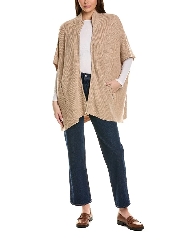 Embroidered women's cotton coats in a bohemian pattern for a unique designBruno Magli Zip Front Wool & Cashmere-Blend Poncho Embroidered women's cotton coats in a bohemian pattern for a unique designBruno Magli Zip Front Wool & Cashmere-Blend Poncho