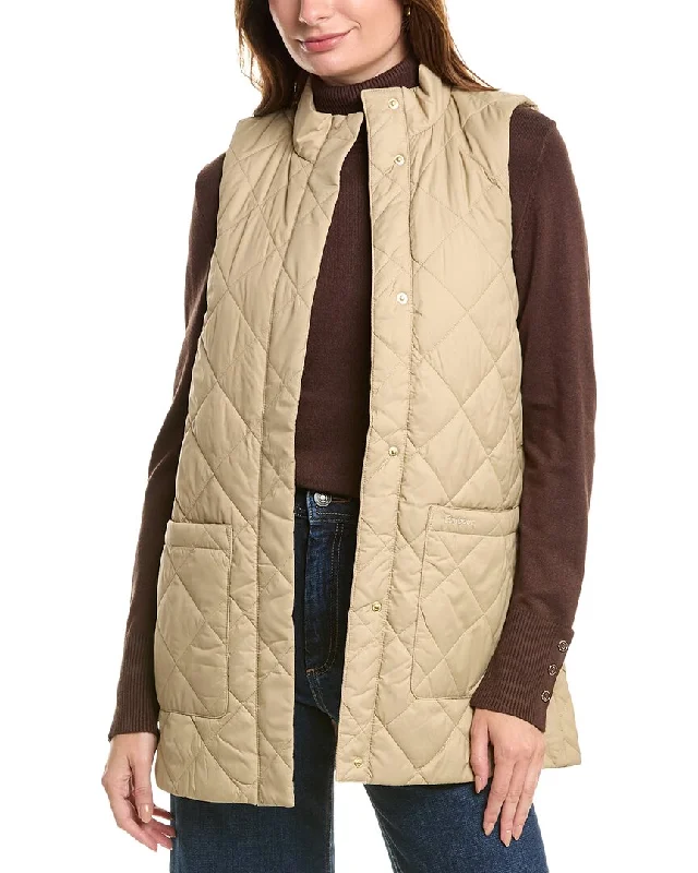 Women's cropped leather coats with silver studs for an edgy lookBarbour Cosmia Liner Vest Women's cropped leather coats with silver studs for an edgy lookBarbour Cosmia Liner Vest
