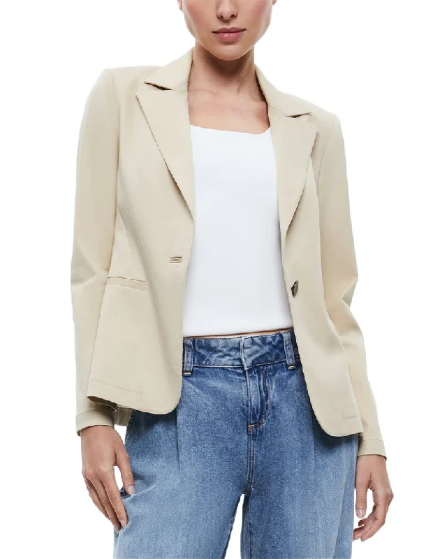 Women's faux fur coats in bright colors for a bold fashion statementAlice + Olivia Macey Chino Blazer
