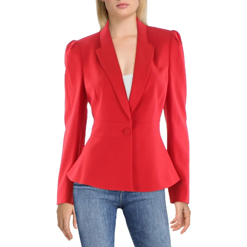 Women's pea coats with brass buttons for a nautical - inspired styleWomens Crepe Seamed One-Button Blazer Women's pea coats with brass buttons for a nautical - inspired styleWomens Crepe Seamed One-Button Blazer
