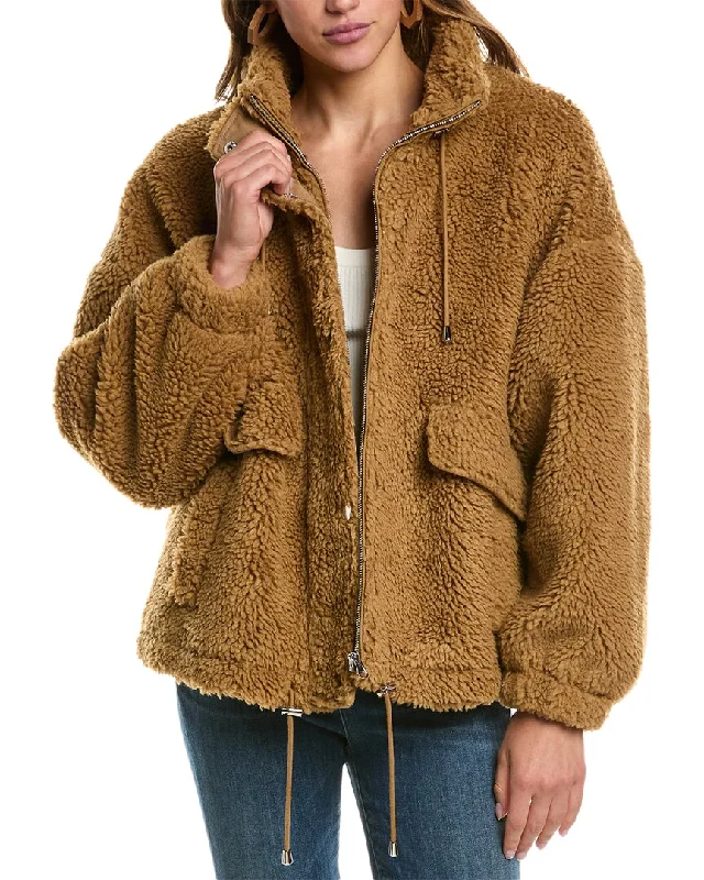 Women's waterproof parka coats with multiple pockets for practicalityBa&Sh Teddy Fleece Coat Women's waterproof parka coats with multiple pockets for practicalityBa&Sh Teddy Fleece Coat