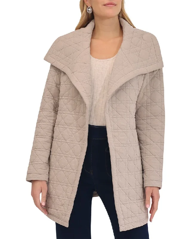Hooded women's puffer coats in neon colors for high - visibility sportsBagatelle Quilted Jacket