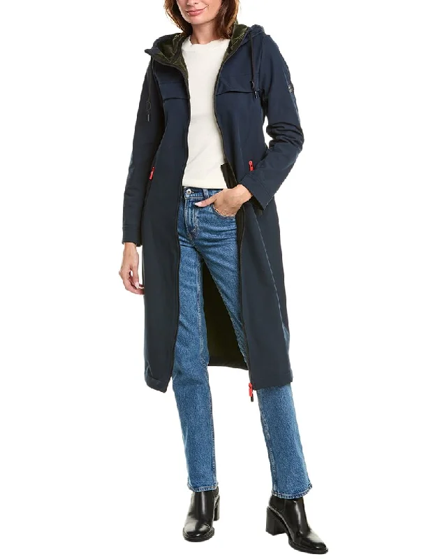 Women's reversible down coats with two - tone designs for versatile stylingHunter Crown Longline Belted Velour Bonded Coat Crown Longline Belted Velour Women's reversible down coats with two - tone designs for versatile stylingHunter Crown Longline Belted Velour Bonded Coat Crown Longline Belted Velour