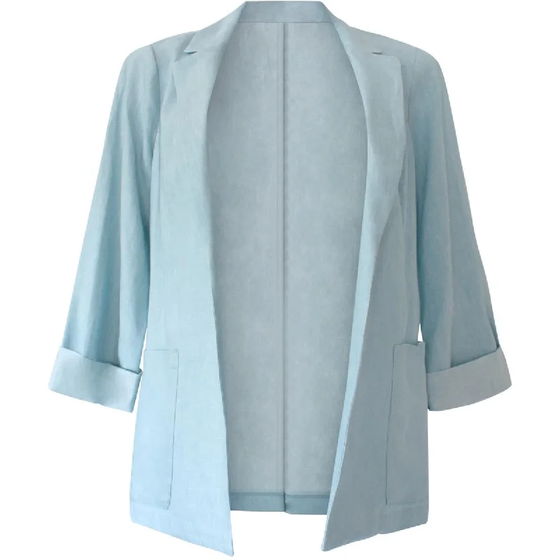 Women's pea coats with brass buttons for a nautical - inspired styleWomens Collared Split Hem Open-Front Blazer Women's pea coats with brass buttons for a nautical - inspired styleWomens Collared Split Hem Open-Front Blazer