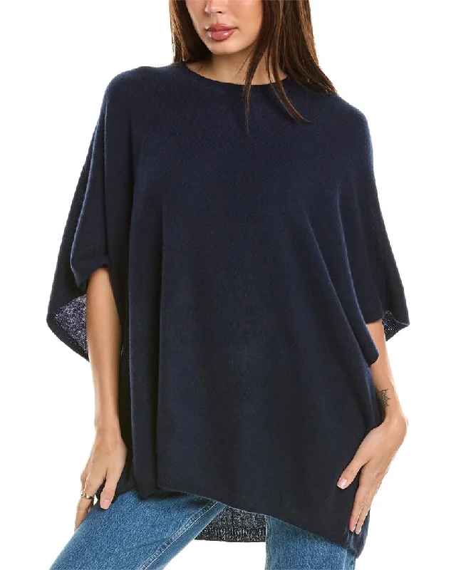 Water - resistant women's trench coats with adjustable cuffs for rainy daysAmicale Cashmere Crewneck Cashmere Poncho