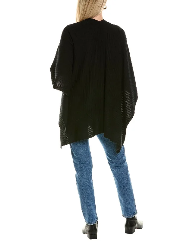 Belted women's cashmere coats in soft pastels for a luxurious feelAmicale Cashmere Traveling Rib Cashmere Cape
