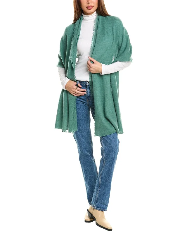 Petite women's wool blend coats with a tailored fit for a flattering silhouetteAmicale Cashmere Fringe Jersey Cashmere Travel Wrap
