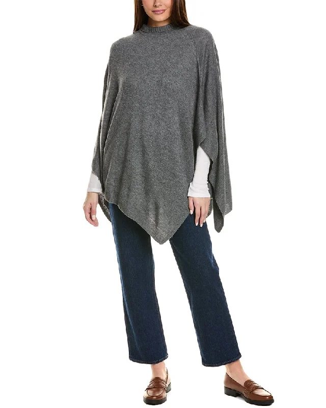 Women's reversible down coats with two - tone designs for versatile stylingBruno Magli Double Funnel Neck Wool & Cashmere-Blend Poncho