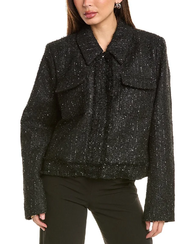 Women's reversible down coats with two - tone designs for versatile stylingNanette Nanette Lepore Mika Boucle Jacket Women's reversible down coats with two - tone designs for versatile stylingNanette Nanette Lepore Mika Boucle Jacket
