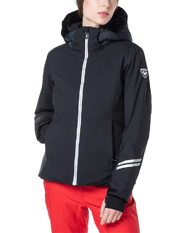 Women's cropped leather coats with silver studs for an edgy lookRossignol Controle Jacket