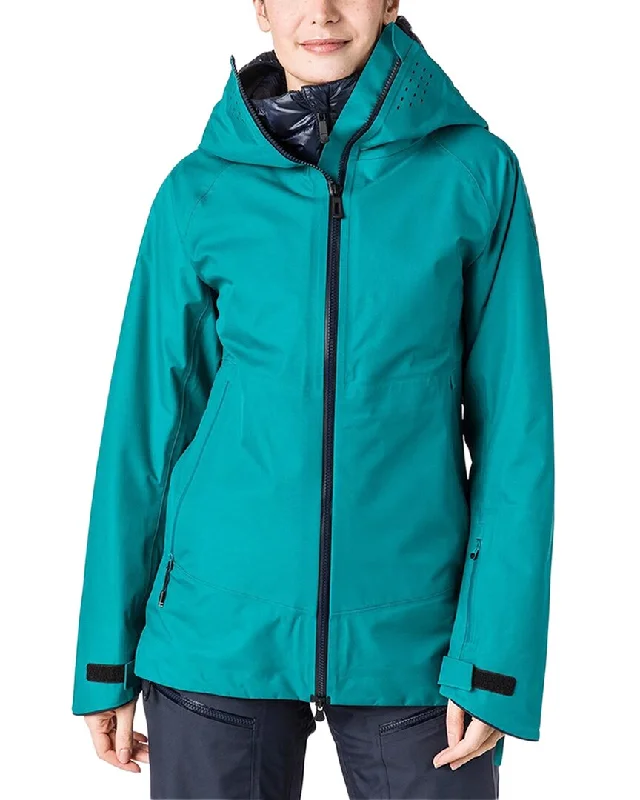 Hooded women's puffer coats in neon colors for high - visibility sportsRossignol Skipper 3L Jacket