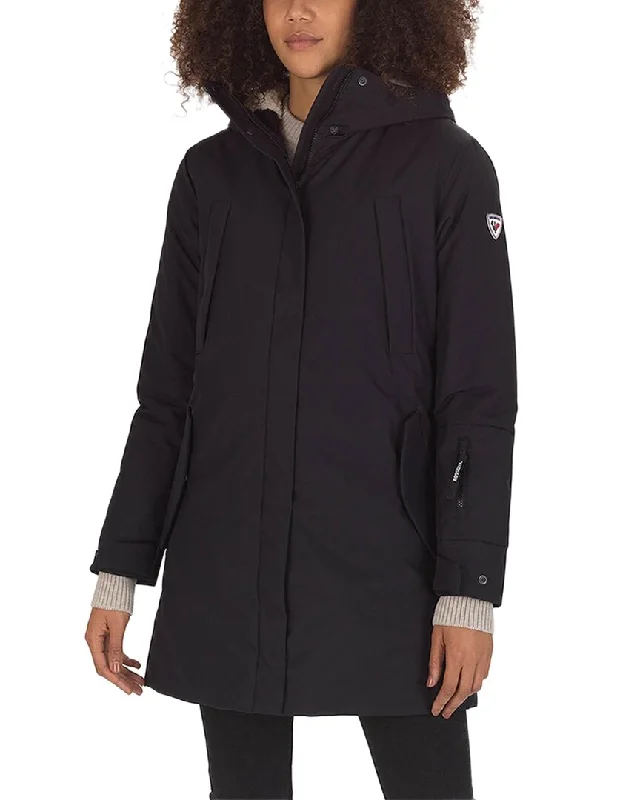 Women's long - sleeve wool coats in a houndstooth pattern for a classic charmRossignol Parka