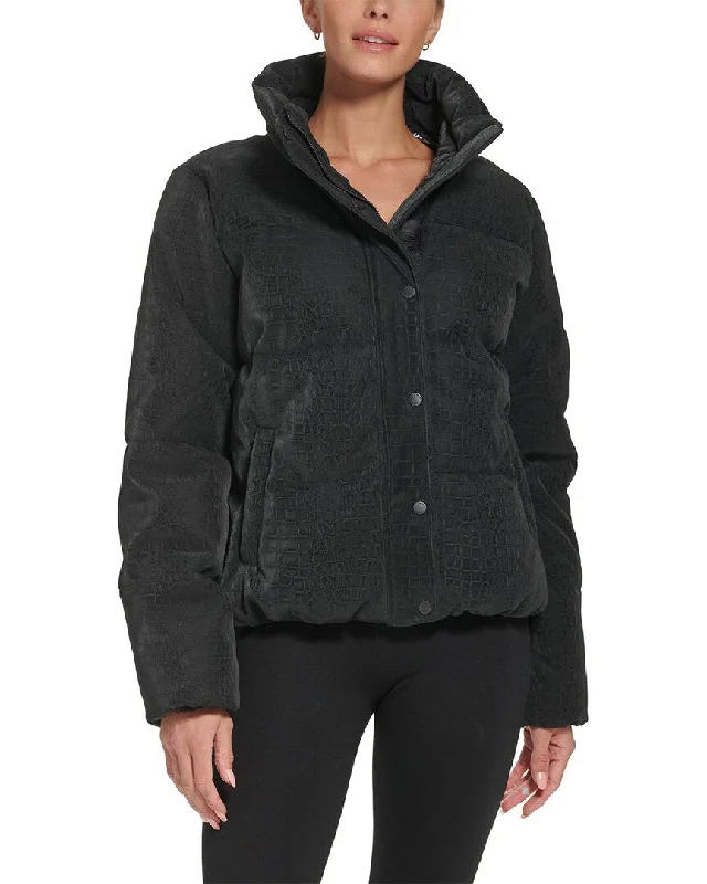 Women's faux fur coats in bright colors for a bold fashion statementDkny Faux Leather Croc Print Puffer Coat Women's faux fur coats in bright colors for a bold fashion statementDkny Faux Leather Croc Print Puffer Coat