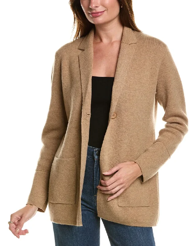Plus size women's wool blend coats for a warm and stylish winterForte Cashmere Double Knit Wool & Cashmere-Blend Blazer Plus size women's wool blend coats for a warm and stylish winterForte Cashmere Double Knit Wool & Cashmere-Blend Blazer