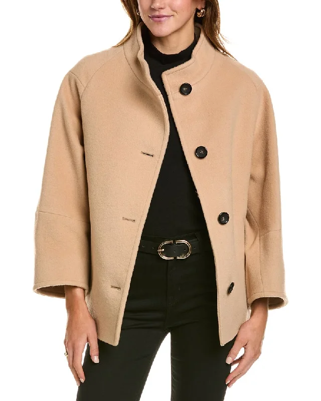 Women's faux fur coats in bright colors for a bold fashion statementCinzia Rocca Icons Short Wool-Blend Coat