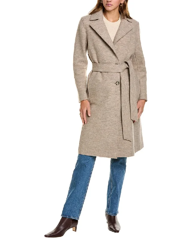 Petite women's wool blend coats with a tailored fit for a flattering silhouetteCinzia Rocca Icons Long Wool Trench Coat