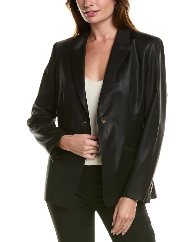 Long women's mac coats in a lightweight fabric for spring showersLafayette 148 New York Cutaway Wool Blazer