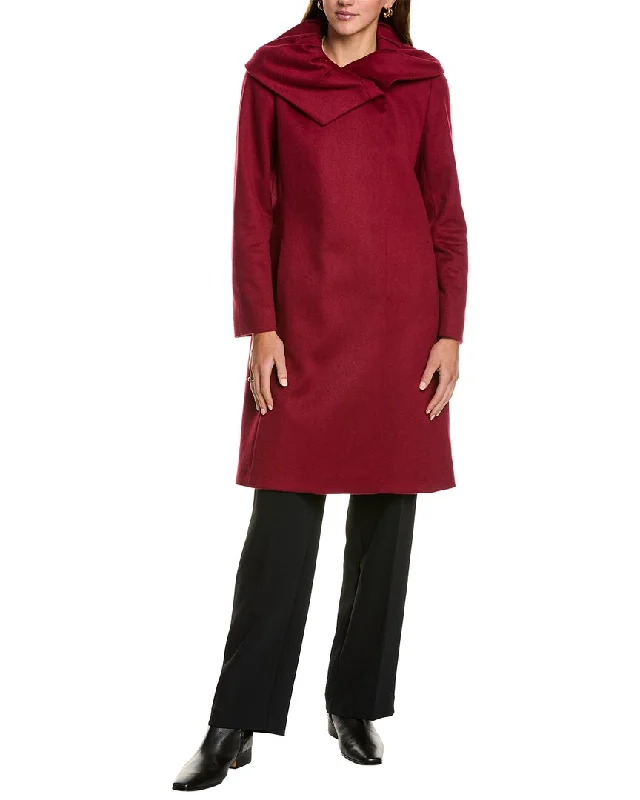Women's knee - length wool blend coats with a fur collar for added warmthCinzia Rocca Icons Medium Wool & Cashmere-Blend Coat