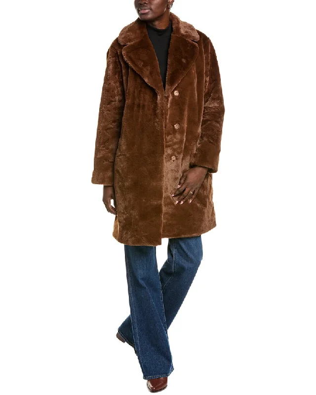 Oversized women's wool coats in a monochromatic look for a trendy outfitVelvet By Graham & Spencer Evalyn Coat