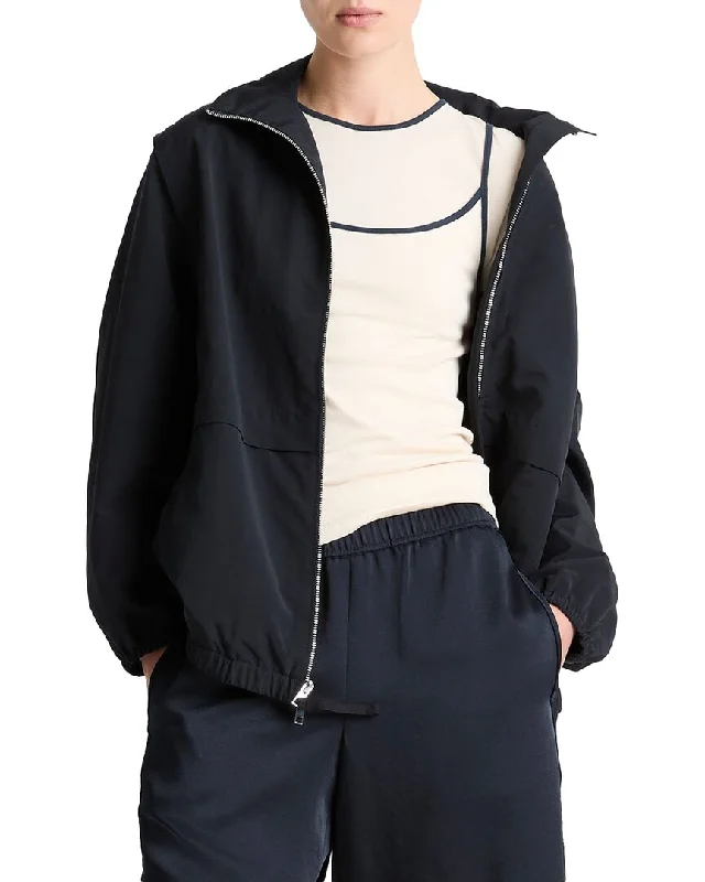 Plus size women's wool blend coats for a warm and stylish winterVince Nylon Track Jacket