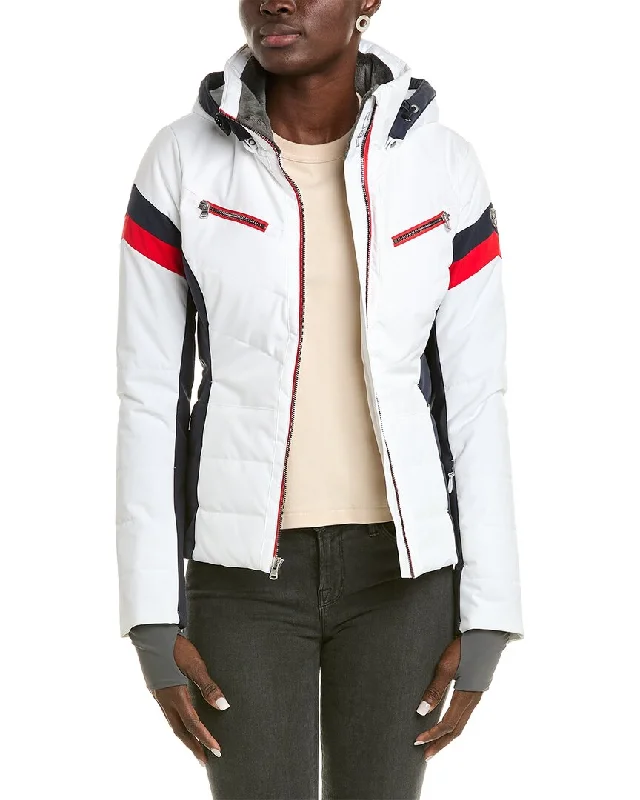 Women's cropped leather coats with silver studs for an edgy lookFera Ally Parka