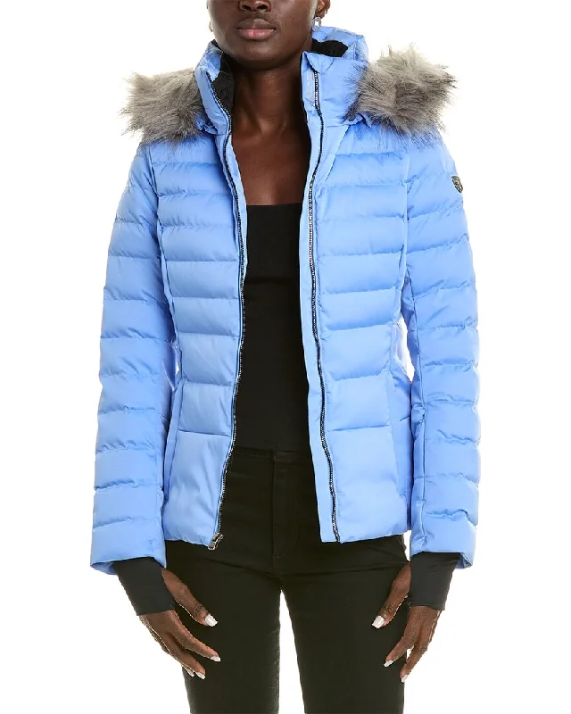 Women's cropped leather coats with silver studs for an edgy lookFera Julia Parka