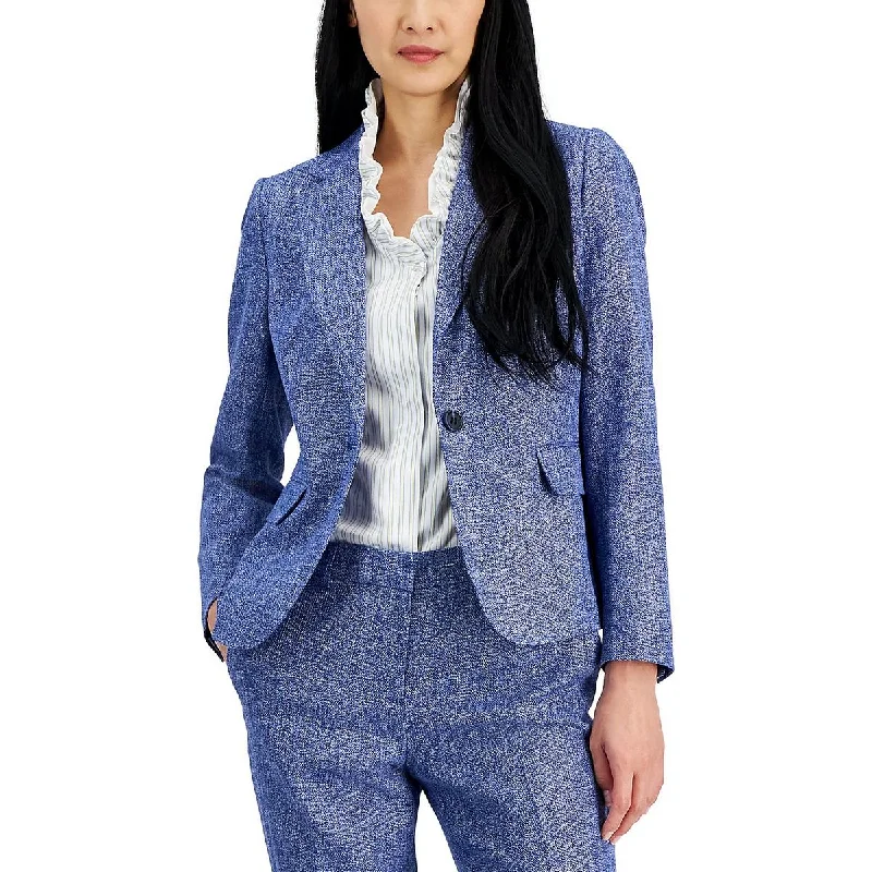 Petite women's wool blend coats with a tailored fit for a flattering silhouetteWomens Heathered Business One-Button Blazer Petite women's wool blend coats with a tailored fit for a flattering silhouetteWomens Heathered Business One-Button Blazer