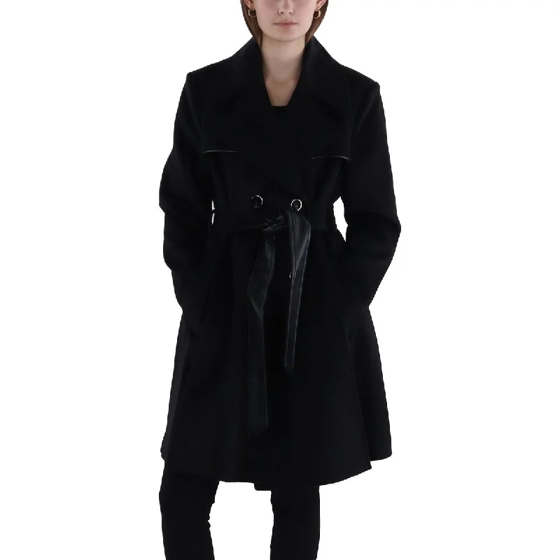 Women's pea coats with brass buttons for a nautical - inspired styleWomens Wool Double-Beasted Trench Coat