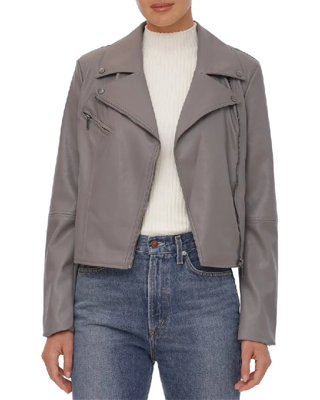 Belted women's cashmere coats in soft pastels for a luxurious feelBagatelle Moto Jacket