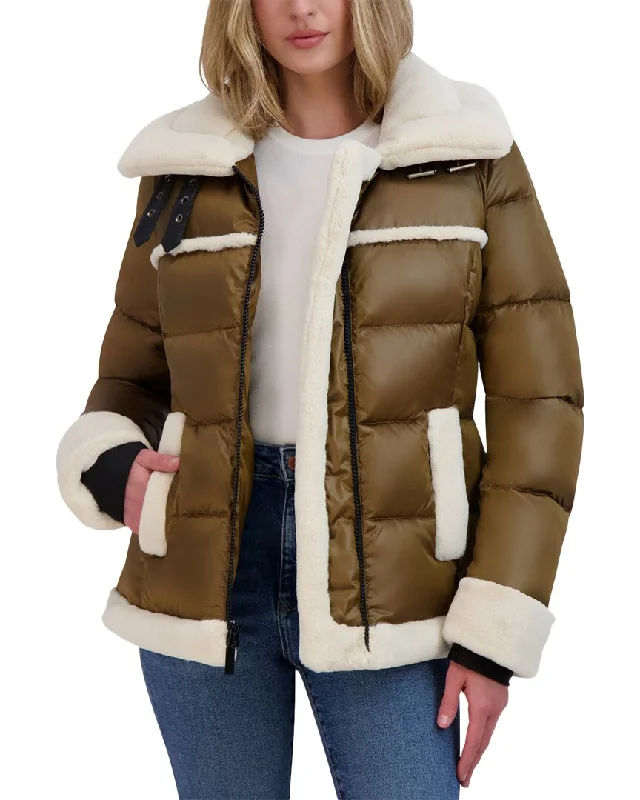 Women's cropped leather coats with silver studs for an edgy lookLaundry By Shelli Segal Jacket