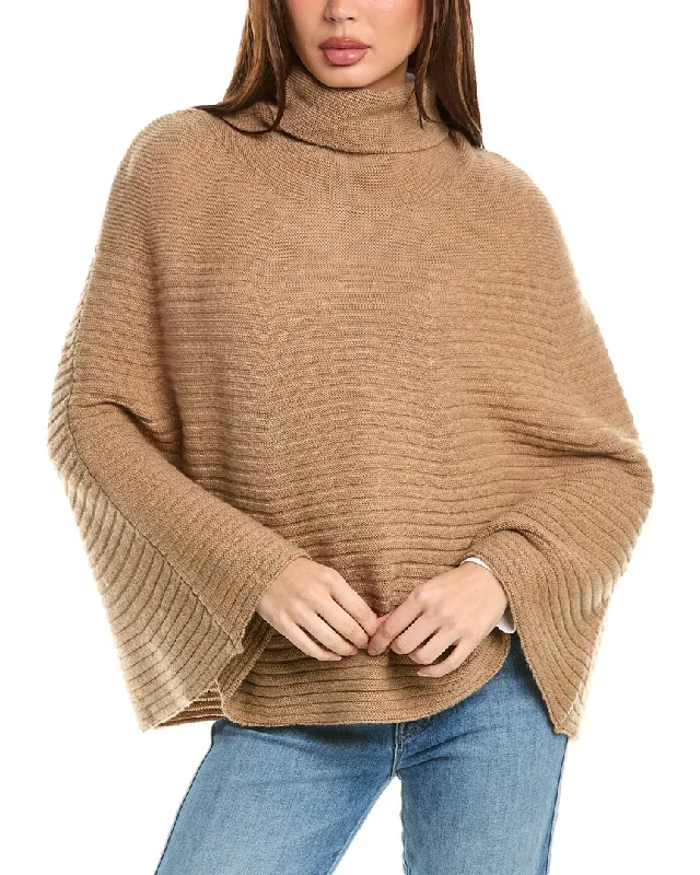 Mid - length women's down coats in a slim fit for a modern and sleek appearanceForte Cashmere Cowl Wool & Cashmere-Blend Poncho