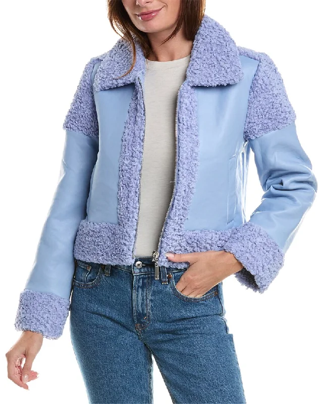 Shearling - lined women's leather coats for ultimate warmth and luxuryUnreal Fur Corfu Jacket