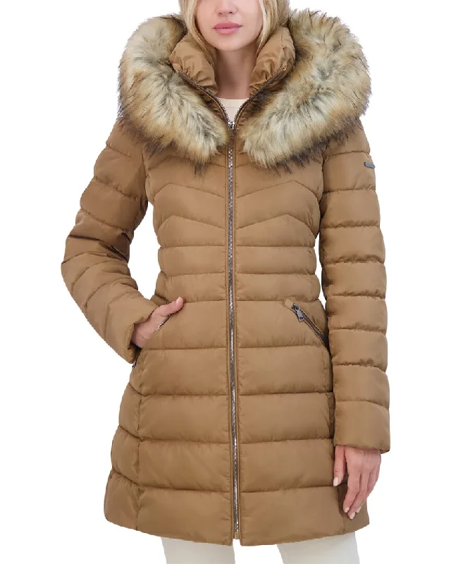Mid - length women's down coats in a slim fit for a modern and sleek appearanceLaundry By Shelli Segal Jacket Mid - length women's down coats in a slim fit for a modern and sleek appearanceLaundry By Shelli Segal Jacket