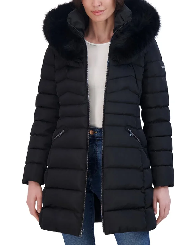 Shearling - lined women's leather coats for ultimate warmth and luxuryLaundry By Shelli Segal Jacket