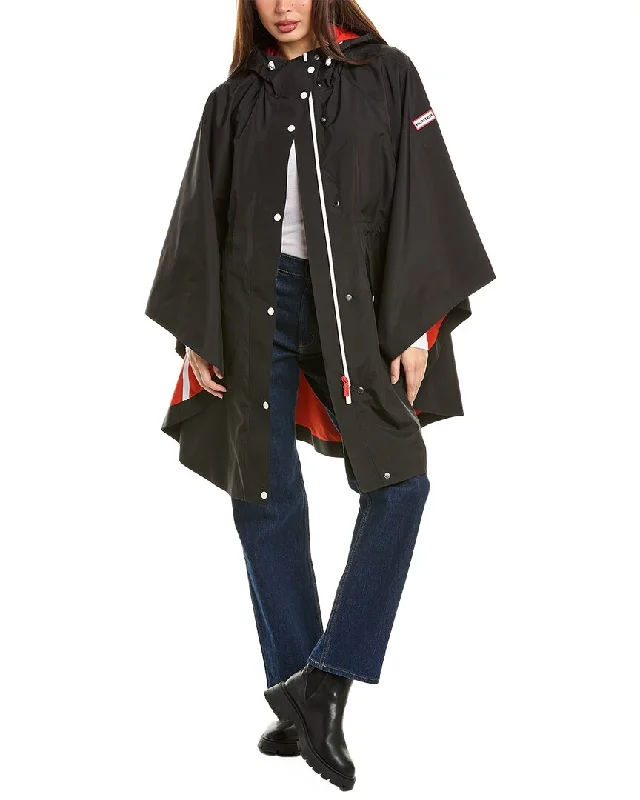 Quilted down women's coats with removable hoods for outdoor activitiesHunter Rose Rain Bonded Cape Quilted down women's coats with removable hoods for outdoor activitiesHunter Rose Rain Bonded Cape