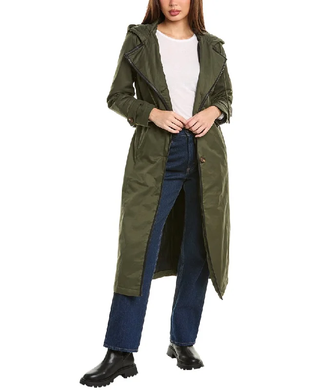 Women's long - sleeve wool coats in a houndstooth pattern for a classic charmHunter Longline Horseback Riding Trench Coat Women's long - sleeve wool coats in a houndstooth pattern for a classic charmHunter Longline Horseback Riding Trench Coat