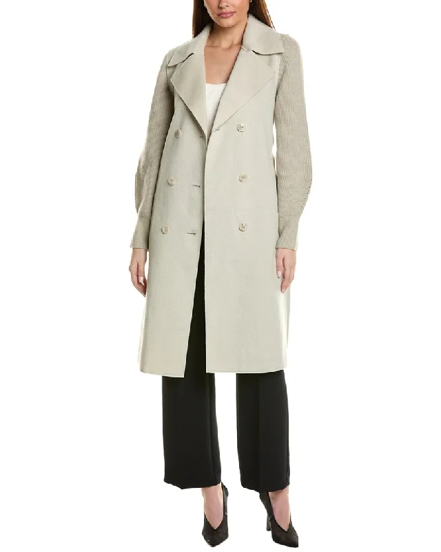 Women's waterproof parka coats with multiple pockets for practicalityEllen Tracy Mixed Media Double-Face Coat Women's waterproof parka coats with multiple pockets for practicalityEllen Tracy Mixed Media Double-Face Coat