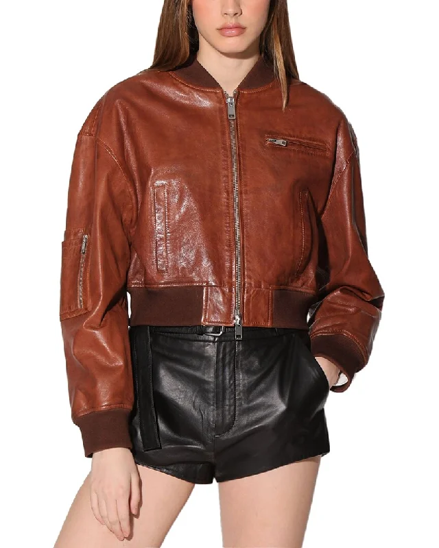 Long women's mac coats in a lightweight fabric for spring showersWalter Baker Sydney Leather Jacket Long women's mac coats in a lightweight fabric for spring showersWalter Baker Sydney Leather Jacket