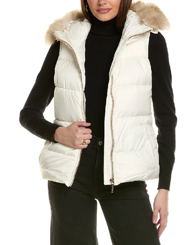 Women's cropped leather coats with silver studs for an edgy lookGorski Apres-Ski Vest Women's cropped leather coats with silver studs for an edgy lookGorski Apres-Ski Vest