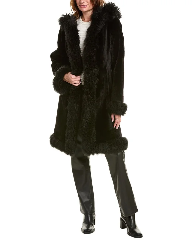 Shearling - lined women's leather coats for ultimate warmth and luxuryGorski Reversible Shearling Parka Shearling - lined women's leather coats for ultimate warmth and luxuryGorski Reversible Shearling Parka